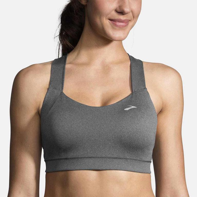 Brooks Uplift Crossback Women's Running Bra - Grey (06412-ZWON)